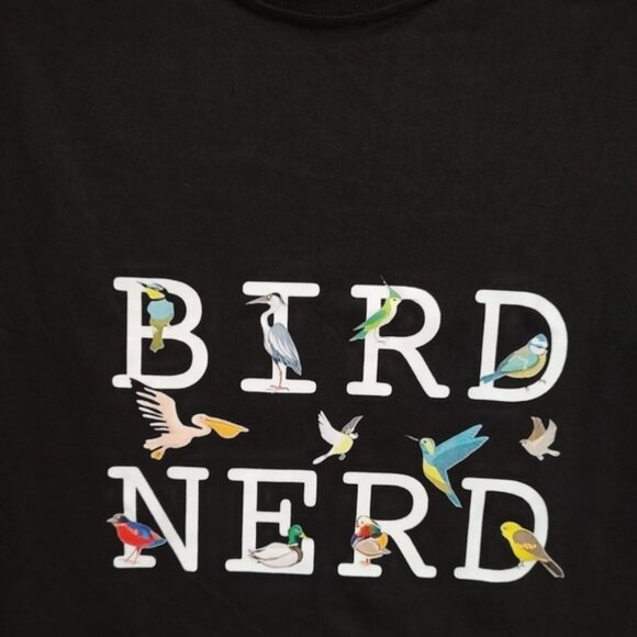 Bird Nerd Graphic Tee NWOT Unisex Large Cotton - Picture 3 of 4